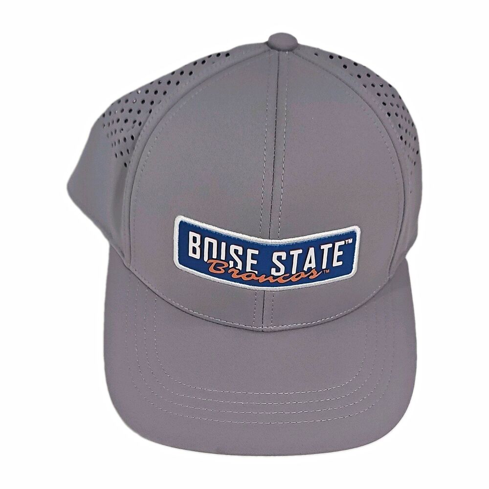 Boise State Broncos Colosseum Hat Gray Laser Perforated Performance Snapback Cap
